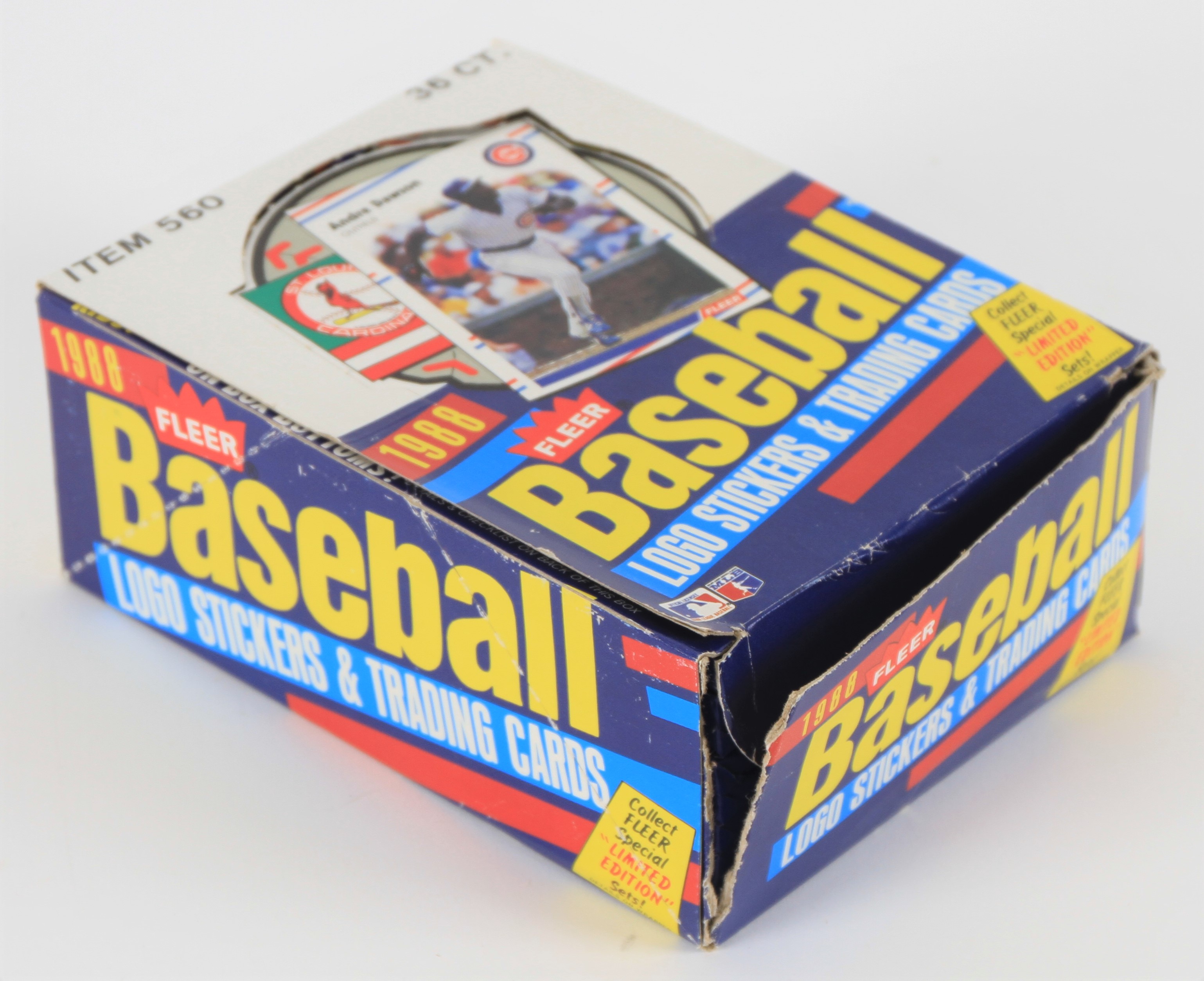 Lot Detail - 1988 Fleer Baseball Trading Cards Hobby Box w/ 36 Unopened ...