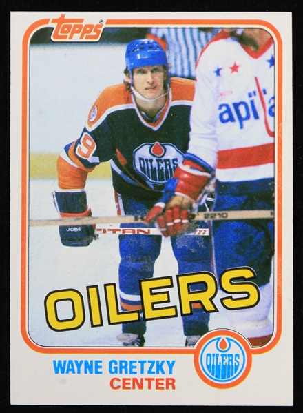 1981 Wayne Gretzky Edmonton Oilers Topps Hockey Trading Card