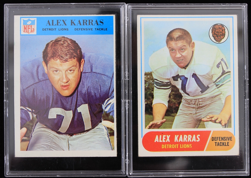 Lot Detail - 1966-68 Alex Karras Detroit Lions Football Trading Cards - Lot  of 2