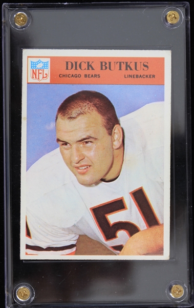 1966 Dick Butkus Chicago Bears Philadelphia Rookie Football Trading Card