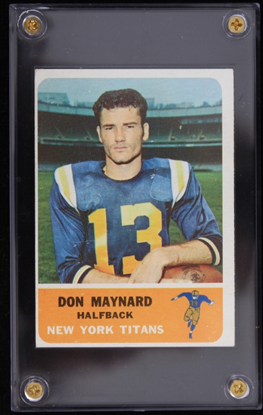 1962 Don Maynard New York Titans Fleer Football Trading Card 