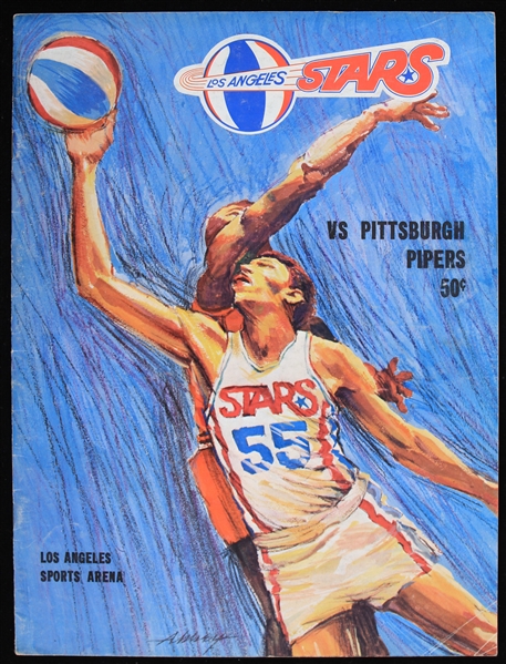 1969-70 Los Angeles Stars Pittsburgh Pipers ABA Game Program