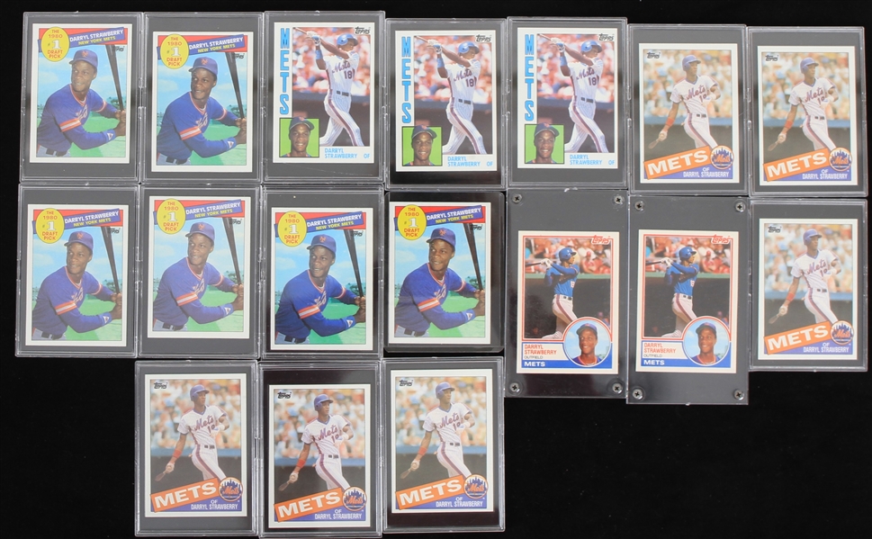 Lot Detail - 1983-85 Darryl Strawberry New York Mets Topps Baseball ...