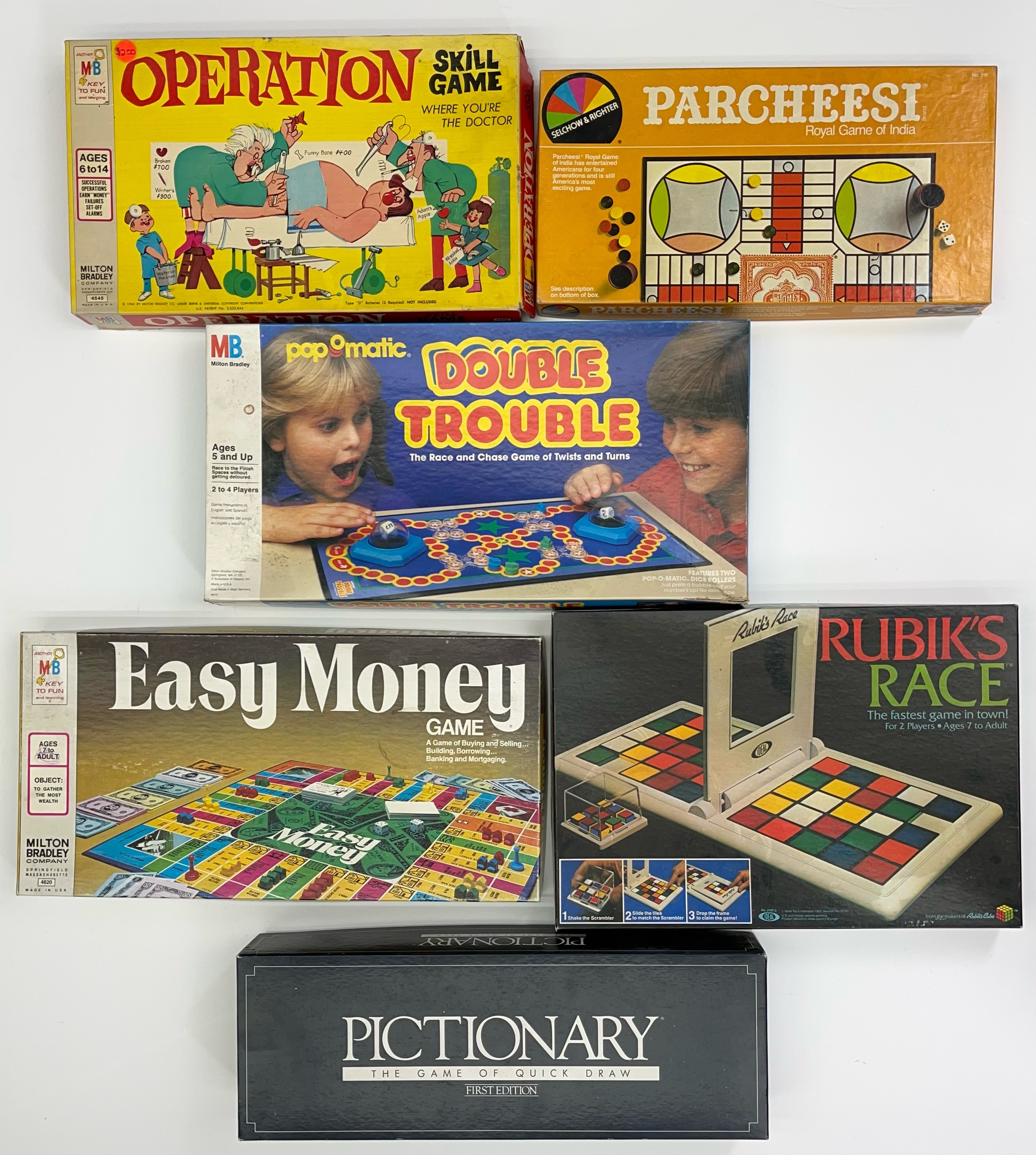 Lot Detail - 1960s-1980s Classic Board Games Including Operation, Easy ...