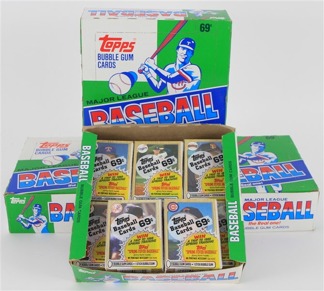 1987 Topps Baseball Trading Cards Unopened Jumbo Packs - Lot of 92 w/ Original Hobby Boxes