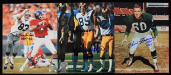 1980s-2000s Football Signed 8" x 10" Photos - Lot of 6 w/ Chuck Bednarik, Ted Hendricks, Larry Little & More (JSA)
