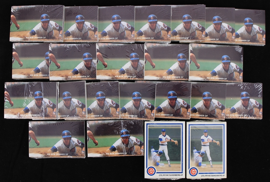 1984-85 Chicago Cubs 7-Up Sealed Baseball Trading Card Team Sets - Lot of 23