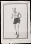 1913 Frank Moran Heavyweight Boxer 11" x 16" National Police Gazette Supplement 