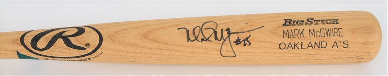 1997 Mark McGwire Oakland Athletics Signed Rawlings Adirondack Professional Model Bat (MEARS LOA/JSA)