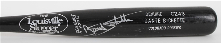 1993-97 Dante Bichette Colorado Rockies Signed Louisville Slugger Professional Model Bat (MEARS LOA/JSA)