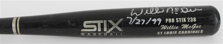 1999 Willie McGee St. Louis Cardinals Signed Stix Professional Model Game Used Bat (MEARS LOA/JSA)