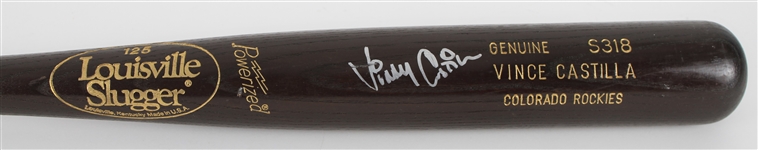 1993-97 Vinny Castilla Colorado Rockies Signed Louisville Slugger Professional Model Bat (MEARS LOA/JSA)