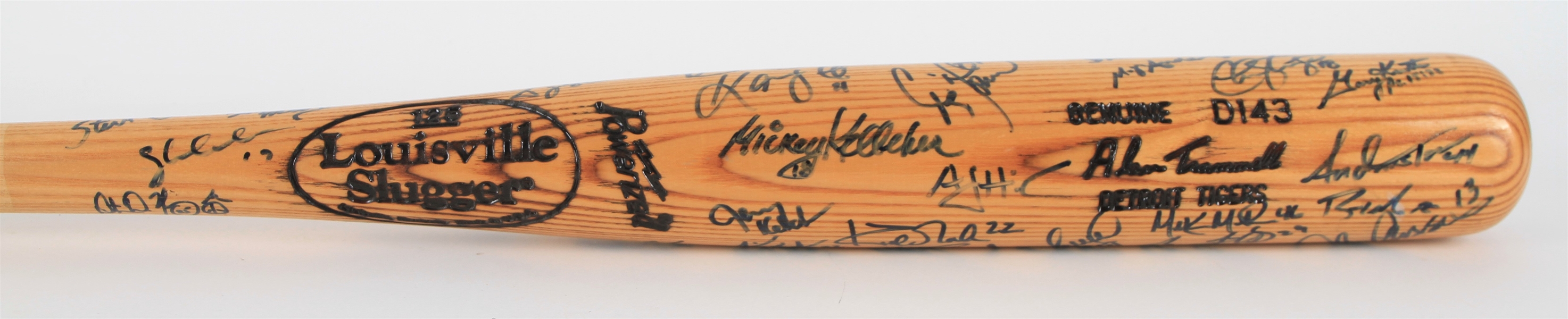 1990s Detroit Tigers Multi Signed Louisville Slugger Bat w/ 30+ Signatures Including Al Kaline, Mick Kelleher & More (JSA)