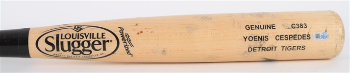 2015 Yoenis Cespedes Detroit Tigers Louisville Slugger Professional Model Game Used Bat (MEARS A9)