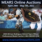2004-08 Ivan Rodriguez Detroit Tigers Wilson Professional Model Catchers Mitt (MEARS LOA)