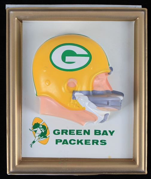 1965 Green Bay Packers 7.5" x 8.75" Hall of Fame Helmet Display