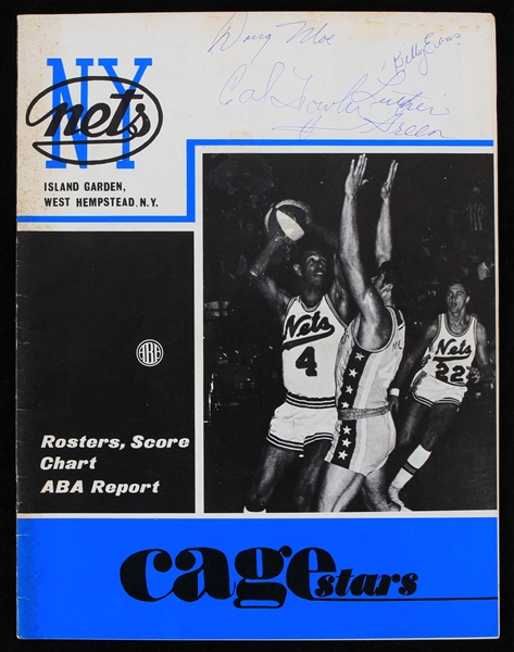 1969 New York Nets Carolina Cougars Team Signed ABA Yearbook w/ 19 Signatures Including Doug Moe, Levern Tart, Les Hunter & More (JSA)