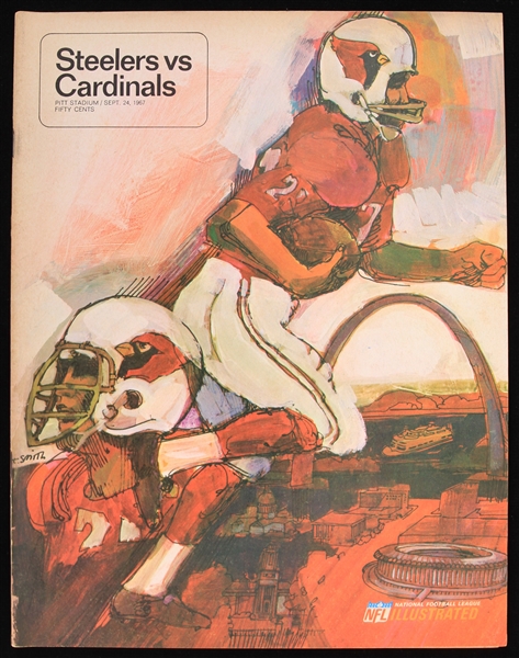 1967 Pittsburgh Steelers St. Louis Cardinals Pitt Stadium Game Program