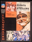 1965 New York Giants Pittsburgh Steelers Yankee Stadium Game Program 