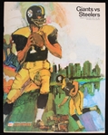 1967 New York Giants Pittsburgh Steelers Yankee Stadium Game Program