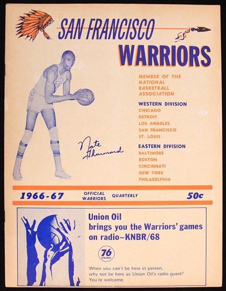 1966-67 San Francisco Warriors New York Knickerbockers Game Program