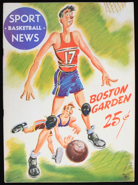 1949 Boston Celtics New York Knickerbockers Boston Garden Game Program