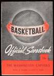 1947 Washington Capitols Detroit Falcons Uline Arena Scored Game Program 