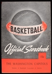 1947 Washington Capitols St. Louis Bombers Uline Arena Scored Game Program