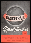 1947 Washington Capitols Boston Celtics Uline Arena Scored Game Program