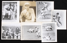 1920s-60s Baseball Photography Collection - Lot of 11 w/ Jack Fournier Brooklyn Robins Original Photo, Wire Photos & More