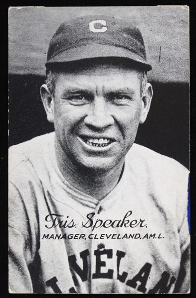 1919-26 Tris Speaker Cleveland Indians 3.25" x 5.5" Exhibit Card