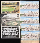 1940s Baseball 3.5" x 5.5" Postcard Collection - Lot of 7 w/ Polo Grounds, Boston Braves & Red Sox