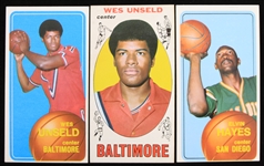 1969-70 Wes Unseld Elvin Hayes Topps Basketball Trading Cards - Lot of 3