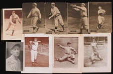 1900s-50s Baseball Player Periodical Photos - Lot of 16 w/ Al Simmons, Lefty Grove, Bob Feller, Larry Doby & More