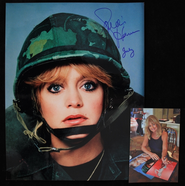 2000s Goldie Hawn Private Benjamin Signed 11" x 14" Photo (JSA)