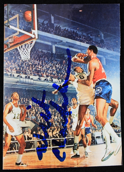 1960s Wilt Chamberlain Philadelphia 76ers Signed 3.25"x 4.5" Photo (JSA)