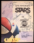 1968-69 Los Angeles Stars Minnesota Pipers Multi Signed ABA Game Program w/ 19 Signatures (JSA)