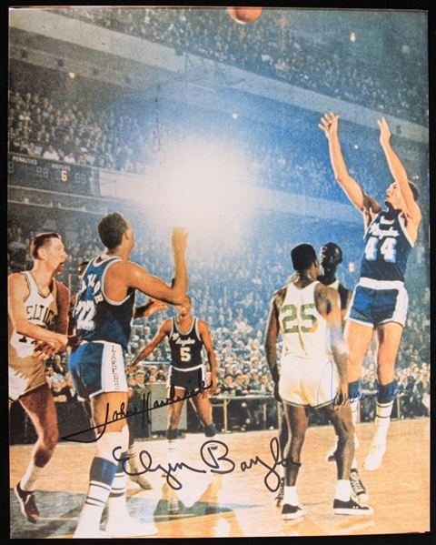 1960s John Havlicek Elgin Baylor Celtics/Lakers Signed 8" x 10" Photo (JSA) 