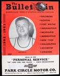 1952-53 Baltimore Bullets Fort Wayne Pistons Multi Signed Partially Scored Game Program w/ 16 Signatures (JSA)