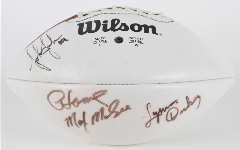 1980s Paul Hornung Max McGee Lynn Dickey Green Bay Packers Signed ONFL Tagliabue Autograph Panel Football 