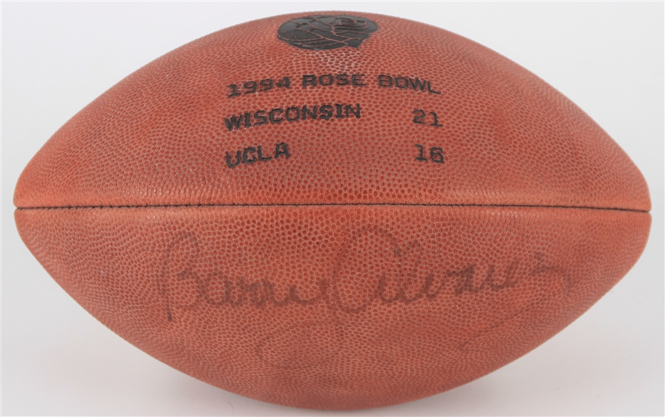1994 Barry Alvarez Wisconsin Badgers Signed Wilson Rose Bowl Commemorative Football 