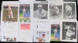 1940s-90s Negro League & All American Girls Professional Baseball League Signed Photos Index Cards Collection - Lot of 33- Lot of 33