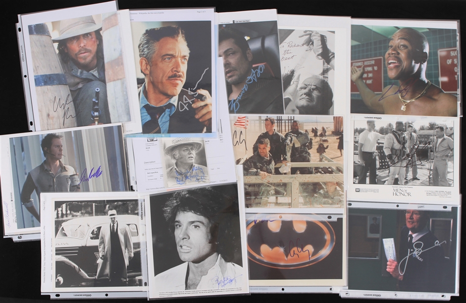 1930s-2000s Oscar Nominees & Winners Signed Photos Index Cards Cuts Collection - Lot of 80