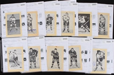 1950a Hockey Signed 5.25" x 8" Player Photos - Lot of 40