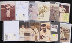 1970s-90s Baseball Signed Photos Index Cards Cuts Collection - Lot of 29