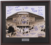2005 Brooklyn Dodgers Ebbets Field Signed "All Time Greats" 16x19 Framed Photo (PSA/DNA)