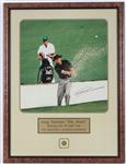 1995 Greg Norman "The Shark" Masters Augusta National Signed 15x17 Framed Print (JSA)