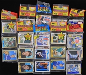 1987-90 Topps Fleer Baseball Trading Cards Unopened Rack Packs - Lot of 9