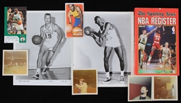 1960s-2000s Basketball Memorabilia Collection - Lot of 9 w/ Photos, Trading Card, Ticket Stub & More