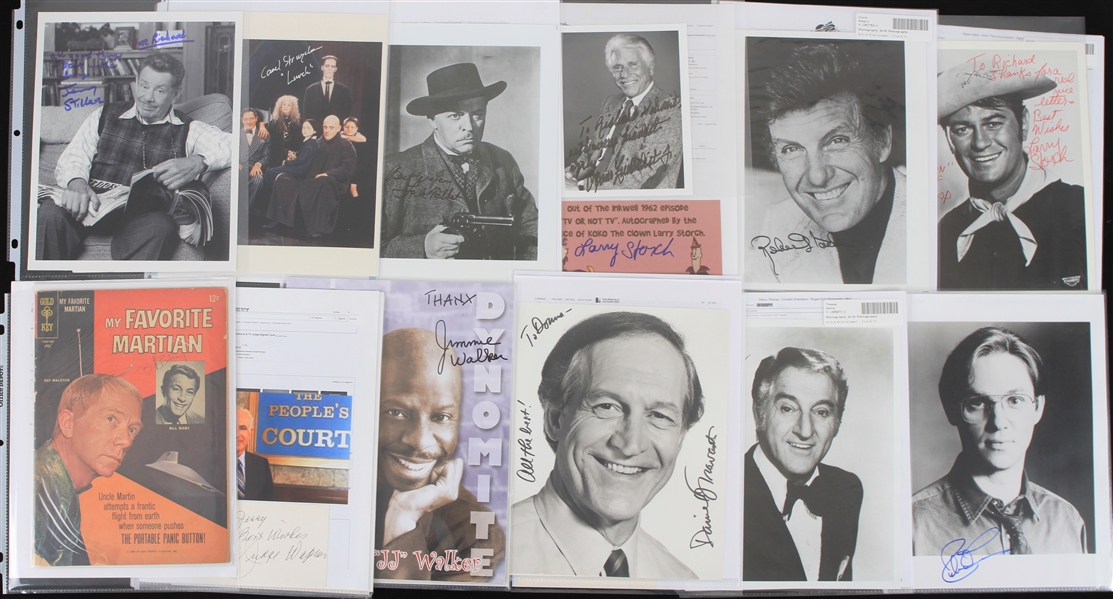 1940s-2000s Hollywood Signed Photos Index Cards Cuts Collection - Lot of 50